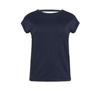 KAFFE CURVE Plus Size Women's T-Shirt Knit Short Sleeves Round Neck Regular Fit Suéter pulóver, Midnight Navy, XL Grande para Mujer