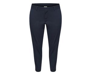 Kaffe Curve Plus-Size Women's Trousers Cropped Chino Pants Slim Fit Zipper Pantalones 7/8 KCleana, Midnight Marine, 46/L De Las Mujeres