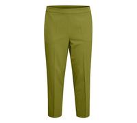Kaffe Curve Plus-Size Women's Trousers Cropped Length Elasticated Waist Pockets, Pantalones De Las Mujeres, Calla Green,