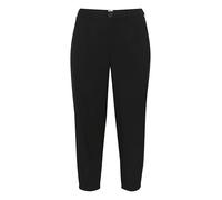 Kaffe Curve Plus-Size Women's Trousers High-Waisted Full-Length Tapered Legs, Pantalones De Las Mujeres, Black Deep,