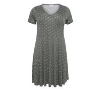 KAFFE CURVE Vestido 'Rachel' verde oscuro / blanco 38 verde oscuro / blanco