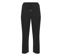 Kaffe Curve Women's Plus Size Pants Joggers Jersey Loose Elastic Wide Pantalones, Black Deep, L De Las Mujeres