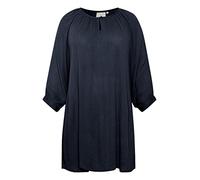 Kaffe Curve Women's Plus Size Tunic 3/4 Sleeves A-Shape Blusa, Midnight Marine, 44 De Las Mujeres