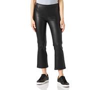 Kaffe Faux Leather Trousers Jeggings with Pockets Slim Fit Wide Legs Pantalones, Black Deep, 32 De Las Mujeres