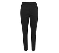 KAFFE Pantalones Casuales para Mujer KAloraine de Tela para Mujer, Pantalones Informales, Elegantes, Cintura elástica con Bolsillos, Pantalones de Traje, Cintura Alta, Ajustados, Black Deep, 38