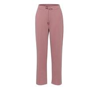 KAFFE Pantalones elásticos para Mujer con cordón y Pierna Ancha, Longitud Completa, Cintura Media, Rosa Tisch, S