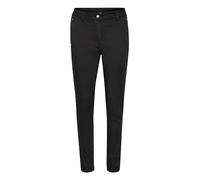 KAFFE Trousers para Mujer (Cierre de Cremallera y botón de Ajuste) Pants, Negro Profundo, 46