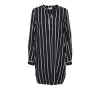 Kaffe- Vestido a Rayas Negro/Raya Tiza- Dresses- Mujer- Negro- L- Vestido a Rayas Negro/Raya Tiza