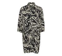 Kaffe Vestido camisero 'Carmen' ecru / negro 34 ecru / negro