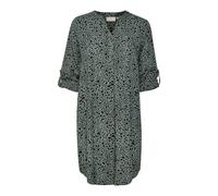 Kaffe- Vestido Camisero Estampado Leo Verde/Negro- Dresses- Mujer- Verde- L- Vestido Camisero Estampado Leo Verde/Negro