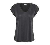 Kaffe Women's Basic T-Shirt Classic Design with V-Neck Super Soft, t Shirt Women's, Washed Black, L
