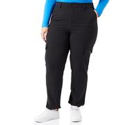 Kaffe Women's Cargo Pants High Waist Elastic Cuffs Regular Fit Zip and Button Pantalones, Black Deep, XS De Las Mujeres