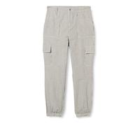 Kaffe Women's Cargo Pants Striped Casual Fit Regular Waistband Elastic Cuffs Pantalones, Black/White Stripe, 42 De Las Mujeres