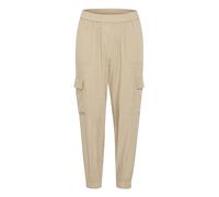 Kaffe Women's Cargo Pants Waist Cropped Length Regular Fit Elastic Cuffs Pantalones, Chinchilla, 38 De Las Mujeres