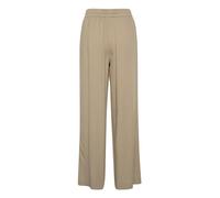 Kaffe Women's Casual Pants Elastic Waist Wide Legs Full-Length Pockets, Pantalones De Las Mujeres, Chinchilla,