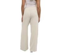 Kaffe Women's Casual Pants Elastic Waist Wide Legs Full-Length Pockets, Pantalones De Las Mujeres, Chinchilla/Chalk Stripe,