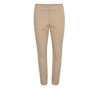 Kaffe Women's Chino Pants Cropped Length Straight Legs Regular Waistband Pantalones, Savannah Tan, 44 De Las Mujeres