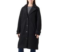 KAFFE Women's Coat Single Breasted Notch Lapel Knee Length Regular Fit Capa, Black Deep, 36 Mujeres