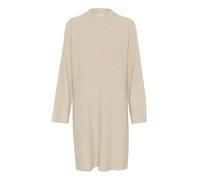 KAFFE Women's Dress Rib Knit Funnel Neck Above Knee Length Long Sleeves Vestido, Piel sintética, L para Mujer