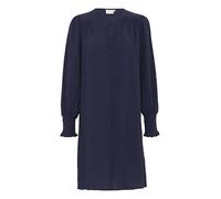 KAFFE Women's Dress Tie V-Neck Casual Fit Long Sleeves Above Knee Length Vestido, Midnight Marine, 44 para Mujer