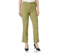 Kaffe Women's Jeans Colored Cropped Legs Straight Fit High-Waisted Regular Waist, Jeans De Las Mujeres, Mosstone,