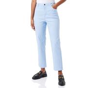 Kaffe Women's Jeans Colored Cropped Legs Straight Fit High-Waisted Regular Waist, Jeans De Las Mujeres, Windsurfer,