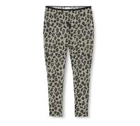 Kaffe Women's Leggings Mesh Animal Print Skinny Fit Ankle Length High-Waisted Pantalones, Light Green Leopard, XXL De Las Mujeres