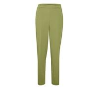 Kaffe Women's Pants Chinos Cropped Length Elastic Waist Pockets Press Folds Pantalones, Mosstone, 38 De Las Mujeres