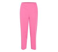Kaffe Women's Pants Chinos Cropped Length Elastic Waist Pockets Press Folds Pantalones, Shocking Pink, 42 De Las Mujeres