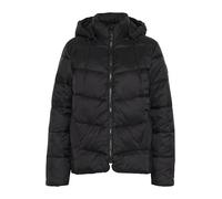 KAFFE Women's Puffer Jacket High Collar Hooded Hip Length Zipper Regular Fit Ropa de Exterior, Black Deep, 42 Mujeres