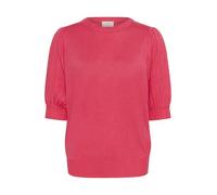 KAFFE Women's Pullover Crew Neck Half Sleeves Regular Fit Tight Knit Hip Length Jersey, Frambuesa, XL para Mujer