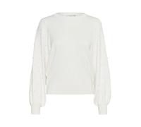 KAFFE Women's Pullover Regular Fit Long Sleeves Beaded Round Neck Regular Fit Jersey Mujer