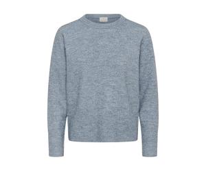 KAFFE Women's Pullover Round Neck Knit Regular Fit Long Sleeves Jersey, Windward Blue Melange, XL para Mujer