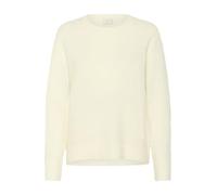 KAFFE Women's Pullover Round Neck Long Sleeves Hip Length Melange Knit Jersey, Chalk, XS para Mujer