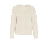 KAFFE Women's Pullover Round Neck Regular Fit Loose Knit Long Sleeves Hip Length Jersey, Turtledove Melange, XXL para Mujer