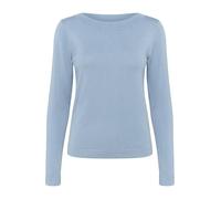 KAFFE Women's Pullover Slim Fit Boat Neck Long Sleeves Hip Length Fine Knit Jersey, Windward Blue, XXL para Mujer