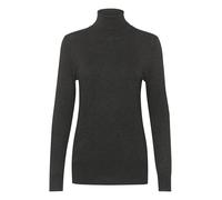 KAFFE Women's Rollneck T-Shirt Long Sleeves Slim Fit Hip Length Rib Edges Jersey, Gris Oscuro Melange, S para Mujer