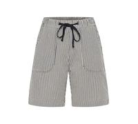 KAFFE Women's Shorts Drawstring Waist Above Knee Length Wide Legs Regular Fit Pantalones Cortos, Midnight/White Stripe, 34 para Mujer