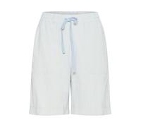 KAFFE Women's Shorts Drawstring Waist Above Knee Length Wide Legs Regular Fit Pantalones Cortos, Nantucket Breeze/White Stripe, 36 para Mujer