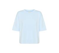 KAFFE Women's T-Shirt Half Sleeves Round Neck Boxy Fit Hip Length Jersey tee Camiseta, Nantucket Breeze, M para Mujer