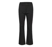 Kaffe Women's Trousers Flared Chino Pants Waistband Regular Fit Pantalones, Black Deep, 46 De Las Mujeres