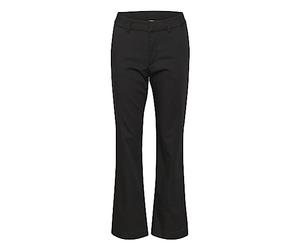 Kaffe Women's Trousers Flared Chino Pants Waistband Regular Fit Pantalones, Black Deep, 46 De Las Mujeres