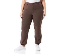 Kaffe Women's Trousers High Waisted Cropped Length Cargo Pockets Regular Fit Pantalones, Java, 46 De Las Mujeres