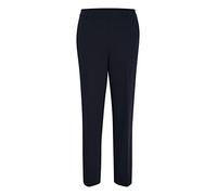 Kaffe Women's Trousers High-Waisted Elastic Waistband Cropped Length Regular Fit Pantalones, Midnight Marine, 46 De Las Mujeres