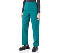 Kaffe Women's Trousers Regular Fit Zipper Fastening Cropped Length Straight Legs, Pantalones De Las Mujeres, Aventurine,