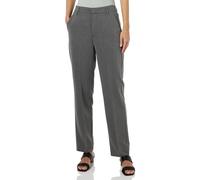 Kaffe Women's Trousers Regular Fit Zipper Fastening Cropped Length Straight Legs, Pantalones De Las Mujeres, Dark Grey Melange,