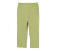 Kaffe Women's Trousers Regular Fit Zipper Fastening Cropped Length Straight Legs, Pantalones De Las Mujeres, Mosstone,