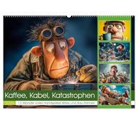 Kaffee, Kabel, Katastrophen (Wandkalender 2026 DIN A2 quer), CALVENDO Monatskalender: Dieser Handwerker-Humor-Kalender bringt mit witzigen Cartoons, ... auf die Baustelle oder in die Werkstatt.