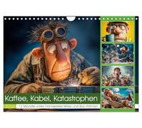 Kaffee, Kabel, Katastrophen (Wandkalender 2026 DIN A4 quer), CALVENDO Monatskalender: Dieser Handwerker-Humor-Kalender bringt mit witzigen Cartoons, ... auf die Baustelle oder in die Werkstatt.