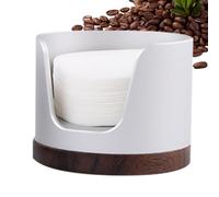 Kaffeefilter-Aufbewahrungsbehälter, Kaffeefilterspender | Mokkakanne, Filterpapier-Aufbewahrung, Runde Box,Tragbarer Staubdichter Holzbehälter Mit Deckel Espressomaschine